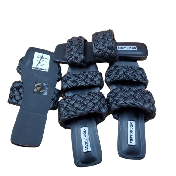 New Steve Madden Merrin Woven Sandal, Size 6.5, 8 and 8.5 - Black - Picture 7 of 7